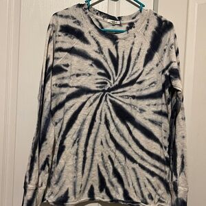 blue and white tie dye maurices sweatshirt
